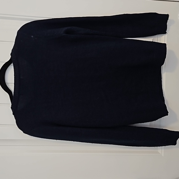 Navy Blue Bah Humpug Christmas Sweater Size S - Picture 3 of 9